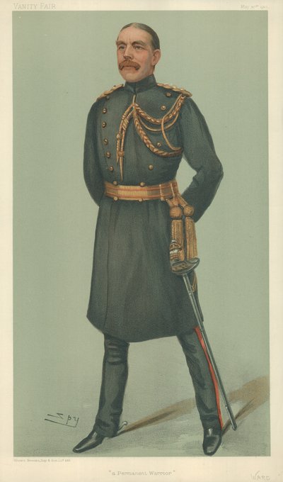 Mr. William Dudley Ward, Ein permanenter Krieger, 30. Mai 1901, Vanity Fair Karikatur von Leslie Matthew Ward