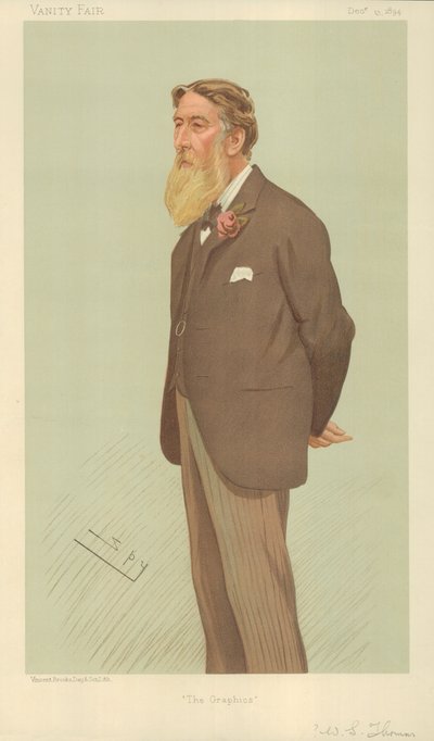 Mr. William Luson Thomas, The Graphics, 13. Dezember 1894, Vanity Fair Karikatur von Leslie Matthew Ward