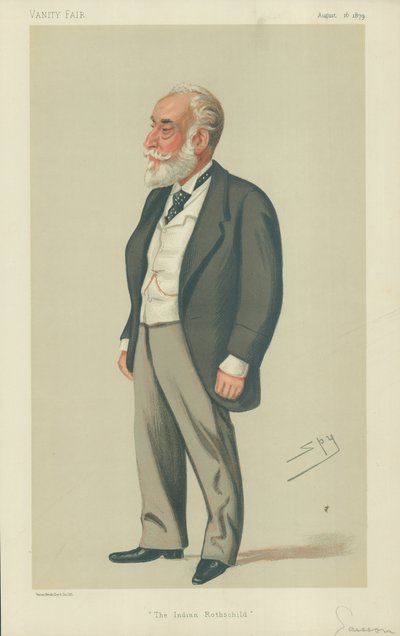 Sir Albert Abdallah David Sassoon, Der indische Rothschild, 16. August 1879, Vanity Fair Karikatur von Leslie Matthew Ward