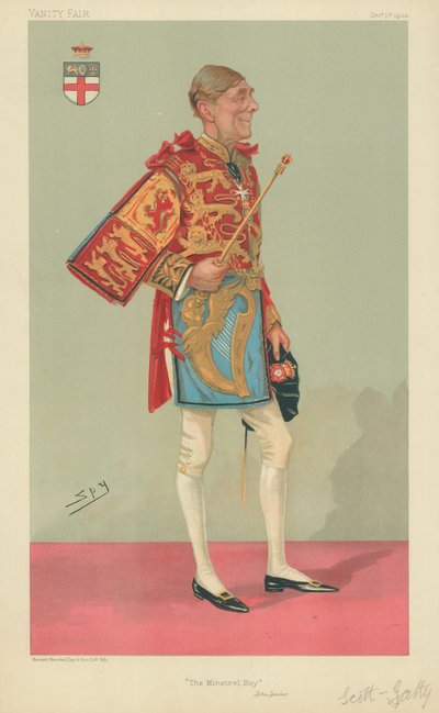 Sir Alfred Scott-Gatty, Der Minnesänger, 1. Dezember 1904, Vanity Fair Karikatur von Leslie Matthew Ward