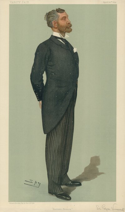Sir Edgar Vincent, Eastern Finance, 20. April 1899, Vanity Fair Karikatur von Leslie Matthew Ward