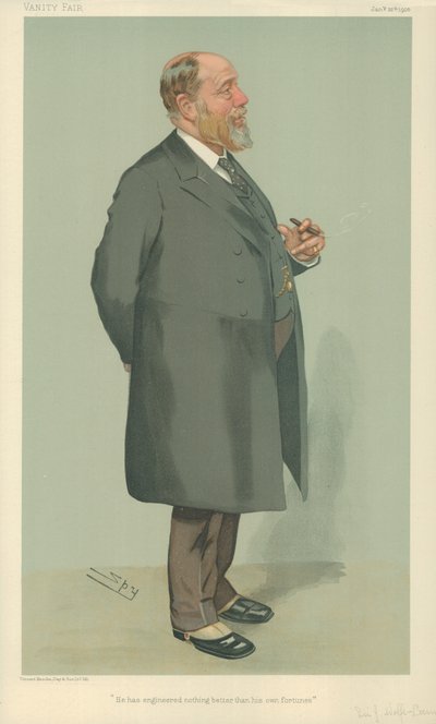 Sir John Wolfe-Barr, Er hat nichts besseres als sein eigenes Glück gestaltet, 26. Januar 1905, Vanity Fair Karikatur von Leslie Matthew Ward