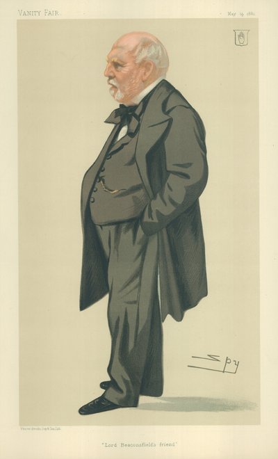 Sir Philip Rose, Freund von Lord Beaconsfield, 14. Mai 1881, Vanity Fair Karikatur von Leslie Matthew Ward