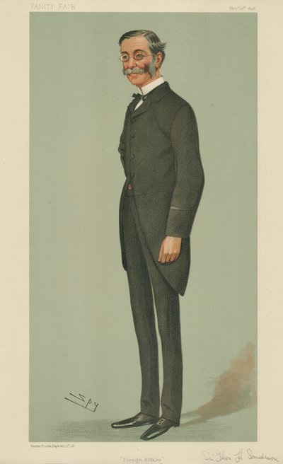 Sir Thomas Henry Sanderson, Außenpolitik, 10. November 1898, Vanity Fair Karikatur von Leslie Matthew Ward