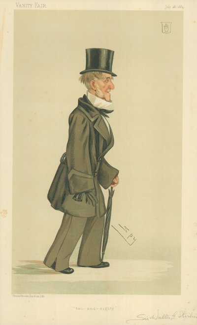 Sir Walter George Stirling, zweiundachtzig, 26. Juli 1884, Vanity Fair Karikatur von Leslie Matthew Ward