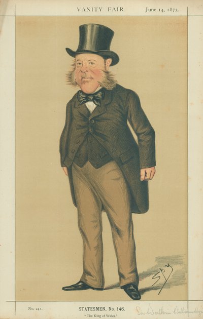 Sir Watkin Williams-Wynn, Der König von Wales, 14. Juni 1873, Vanity Fair Karikatur von Leslie Matthew Ward