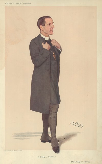 Der Bischof von Stepney, Ein Bischof der Entscheidung, 19. April 1906, Vanity Fair Karikatur von Leslie Matthew Ward