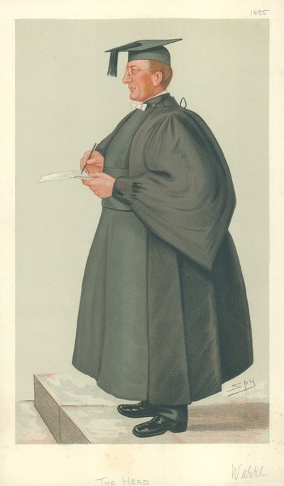 Der Rev. Edmond Warre, Der Leiter, 20. Juni 1885, Vanity Fair Karikatur von Leslie Matthew Ward