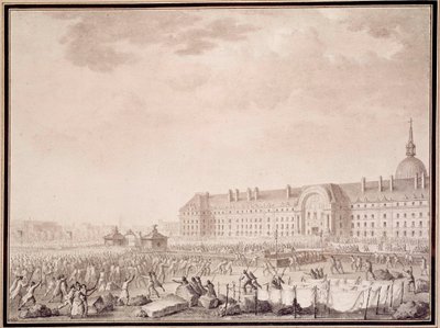 Französische Revolution: Bewaffnung in den Invalides am 14. Juli 1789 von Lesueur Brothers