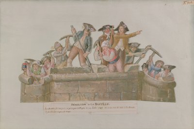 Der Abriss der Bastille, Juli 1789 von Lesueur Brothers