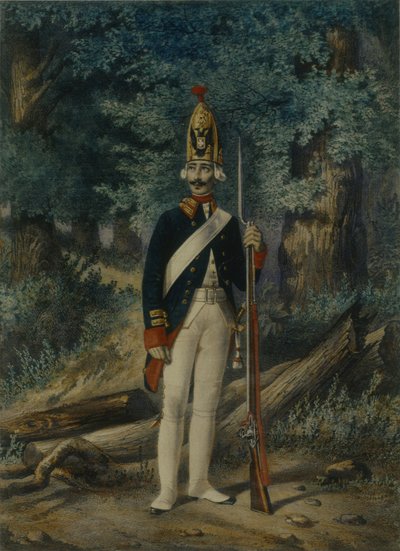 Grenadier des Preobrazhensky-Regiments im Jahr 1800, 1840er Jahre von Lev Alexandrovich Belousov