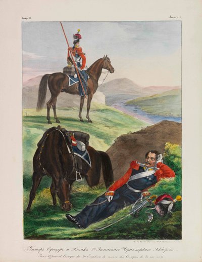 Offizier des Schwarzmeer-Kosaken-Geschwaders Uniformen der russischen kaiserlichen Armee von Lev Alexandrovich Belousov