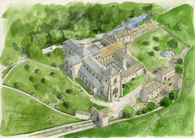 Rekonstruktion von Shap Abbey in den 1530er Jahren von Liam Wales