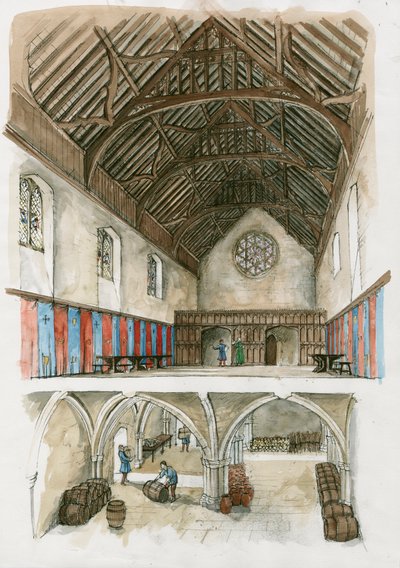 Rekonstruktion des Winchester Palace aus mittelalterlicher Zeit von Liam Wales