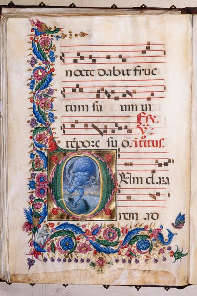 Piccolomini-Bibliothek: Chorbuch, cod. 20.5, ff. 36v mit „Äolus“ von Liberale da Verona
