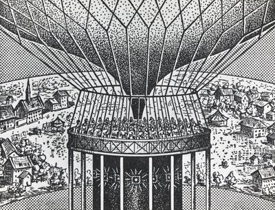 Cineorama, kreisförmiges Projektion System, Vorläufer des Cinerama von Unbekannt Unbekannt