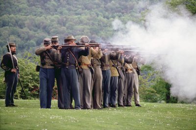 Moderne Nachstellung der Schlacht von Gettysburg von Unbekannt Unbekannt