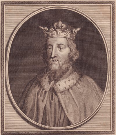 Porträt von Alfred dem Großen (849-889), König von Wessex, Vereinigtes Königreich, Kupferstich von John Goldar (1729-1795) von Unbekannt Unbekannt