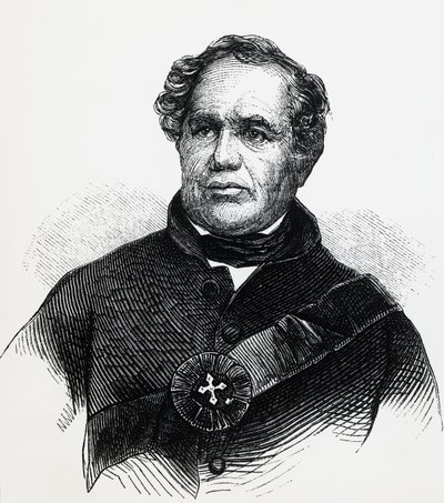 Porträt von Eleazar Williams (1788-1858), anglikanischer Pastor, der fälschlicherweise behauptete, der verlorene Dauphin von Frankreich zu sein, Gravur von Unbekannt Unbekannt