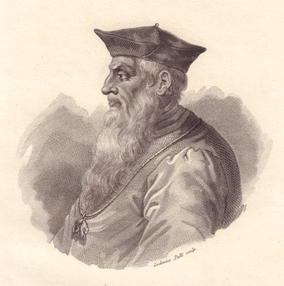 Porträt des italienischen Admirals Andrea Doria (1466-1560), Kupferstich von Ludovico Pelli von Unbekannt Unbekannt