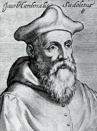 Porträt von Jacopo Sadoleto, Gravur aus Illustrissimorum... von Claudius Pernetus von Unbekannt Unbekannt