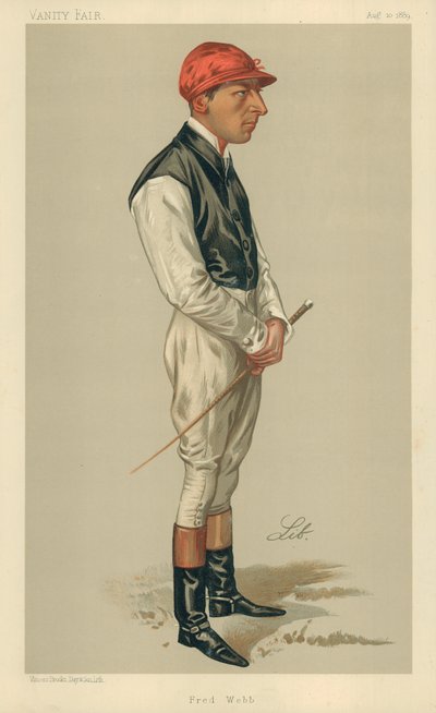 Fred Webb, 10. August 1889, Vanity Fair Karikatur von Liborio Prosperi
