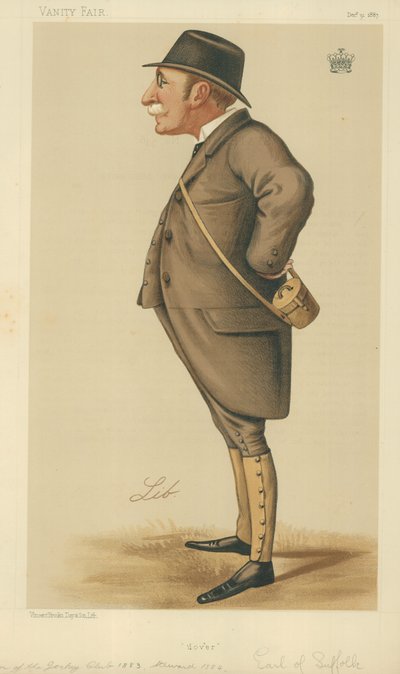 Der Earl of Suffolk und Berkshire, Dover, 31. Dezember 1887, Vanity Fair Karikatur von Liborio Prosperi