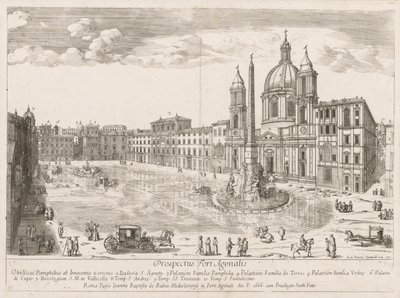 Piazza Navona aus Prospectus Locurum Urbis Romae Insignium, 1666 von Lievin Cruyl
