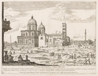 Santa Maria Maggiore aus "Prospectus Locurum Urbis Romae Insign[ium]" von Lievin Cruyl