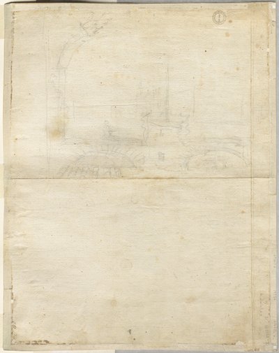 Skizze für San Giovanni in Laterano (verso) von Lievin Cruyl