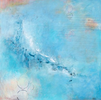 Fließende blaue Abstraktion von Lillian Christiansson