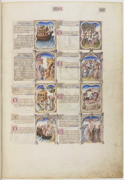 Bible moralisée, Leben des Noah, folio 5r von Limbourg Brothers