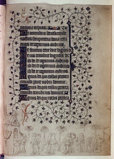 Litanei eines Stundenbuchs: große Prozession in Rom gegen die Pest von Limbourg Brothers