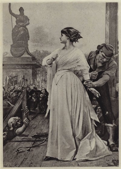 Madame Roland auf dem Schafott von Lionel (after) Royer