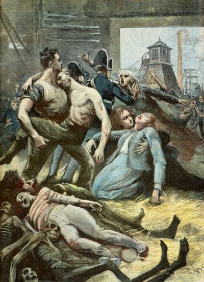 Das Grubenunglück von Montceaux les Mines von Lionel Noel Royer