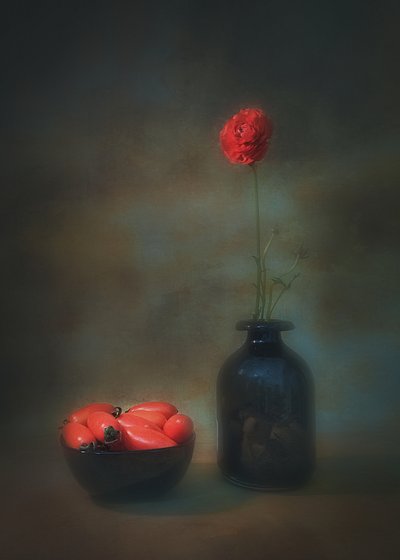Rote Blume Stillleben von Liu Xing