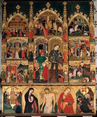 Altarbild der Jungfrau und des Heiligen Georg (Sant Jordi) von Lluís Borrassà