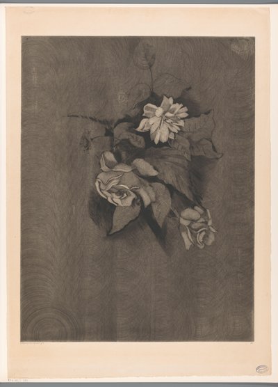 Blumenstück mit Rosen von Lodewijk Schelfhout (signed by artist)