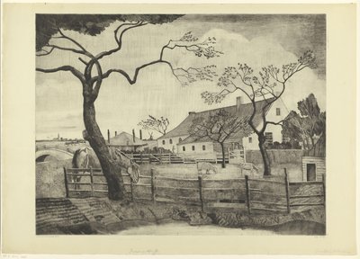 Bauernhof mit Vieh in Holland von Lodewijk Schelfhout (signed by artist)