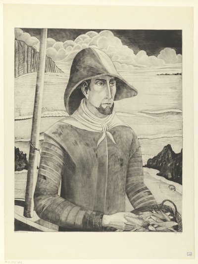 Bretonischer Fischer von Lodewijk Schelfhout (signed by artist)