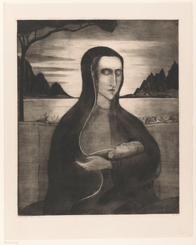 Korsische Frau mit Kind von Lodewijk Schelfhout (signed by artist)
