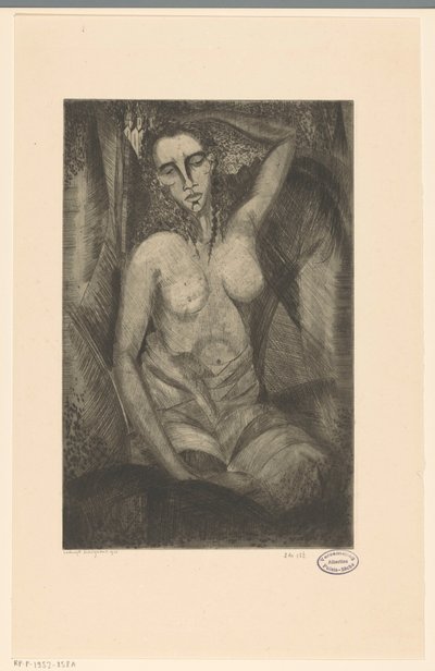 Sitzende Frau von Lodewijk Schelfhout (signed by artist)
