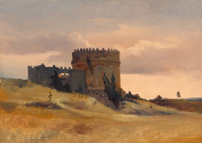 Das Grab von Caecilia Metella, ca. 1830 von Léon François Antoine Fleury