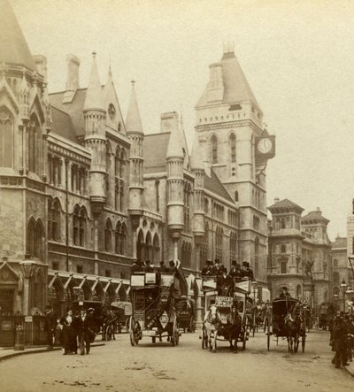 Gerichtshöfe, Strand, London, spätes 19. Jahrhundert von London Stereoscopic and Photographic Co