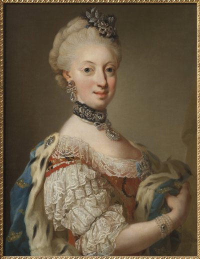 Porträt von Sophia Magdalena von Dänemark, Königin von Schweden von Lorens the Younger Pasch