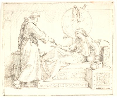 Der Hungertod von Königin Thyre nach Olavs Fall bei Svolder von Lorenz Frølich