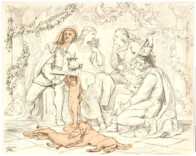 Der Liebeshof in Narbonne von Lorenz Frølich