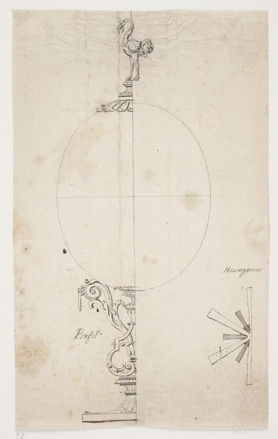 Opsats in Form eines montierten Straußeneis von Lorenz Spengler