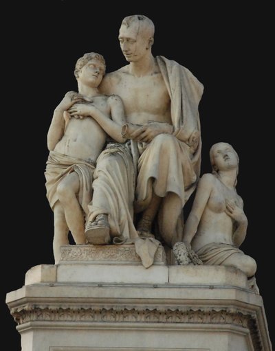 Denkmal für Graf Nikolai Nikititsch Demidow auf der Piazza Demidoff in Florenz, 1830-1850 von Lorenzo Bartolini