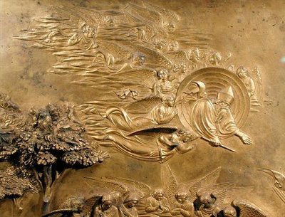 Die Geschichte von Adam (Detail) von Lorenzo Ghiberti